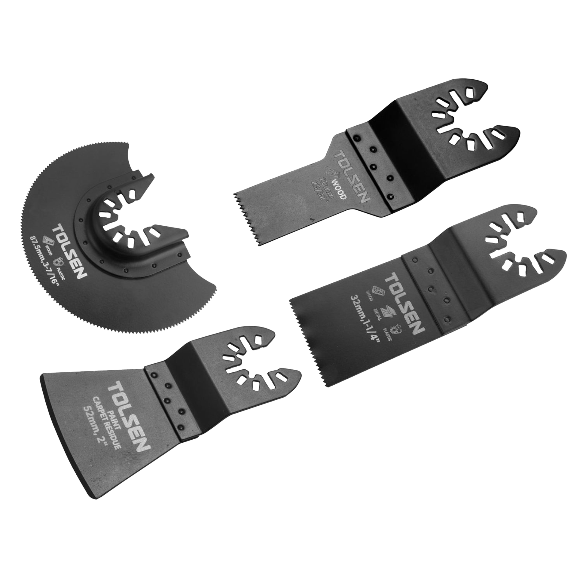 Tolsen Oscillating Saw Blade Set 4pcs