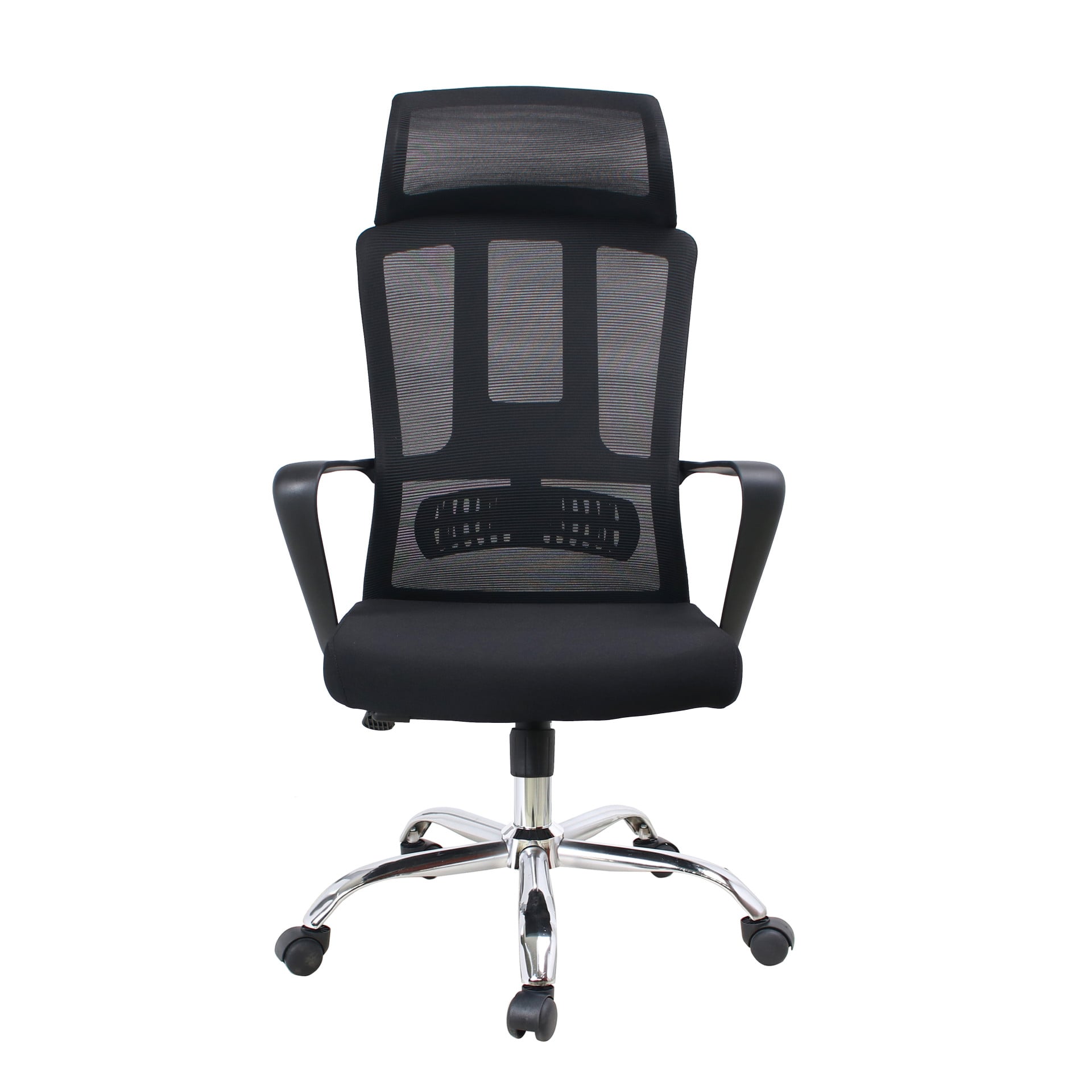 Office Basics High Back Mesh Chair Chrome Base 100kg Max Black#FX-1023