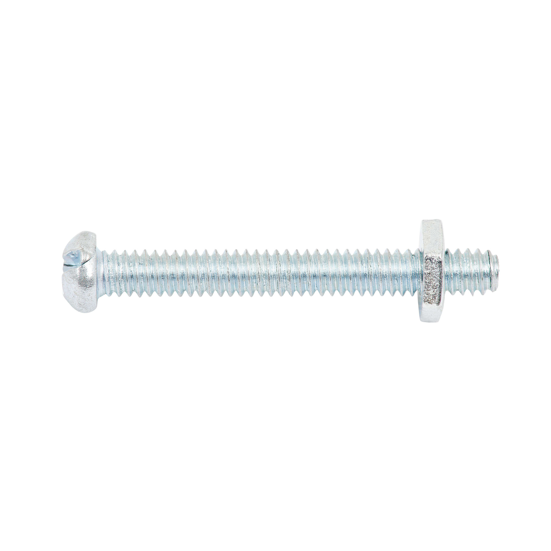 Zenith Bolt & Nut Round Head ZP 1/8" x 25mm (25pk)