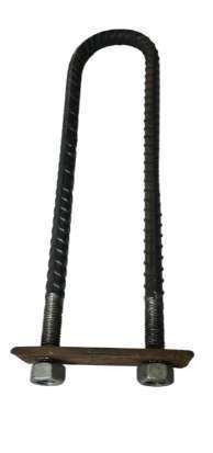 U Bolt 14 x 1/2" w/ 4" Plate & Nut