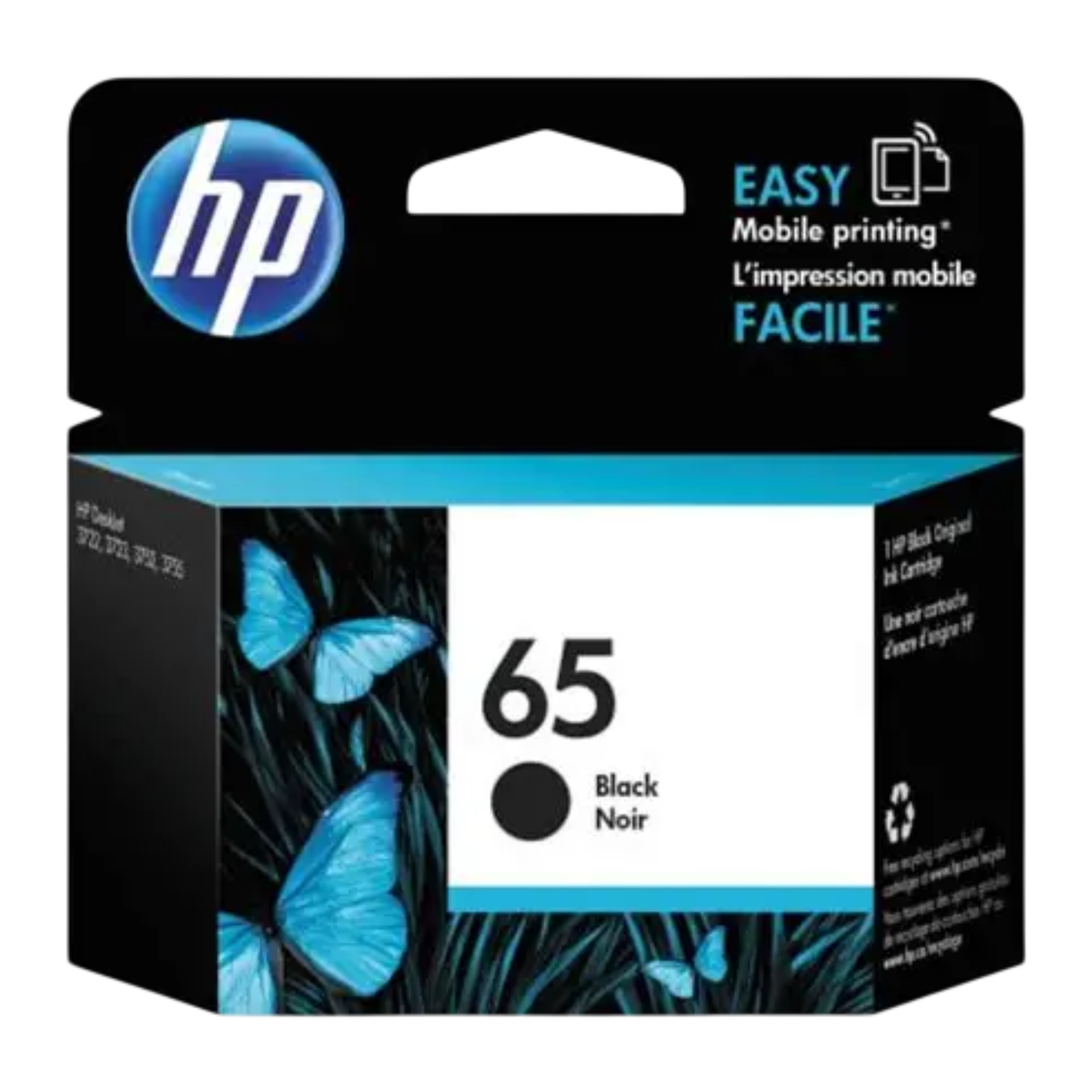HP Ink Cartridge 65 Black (for 26202621262137203721)