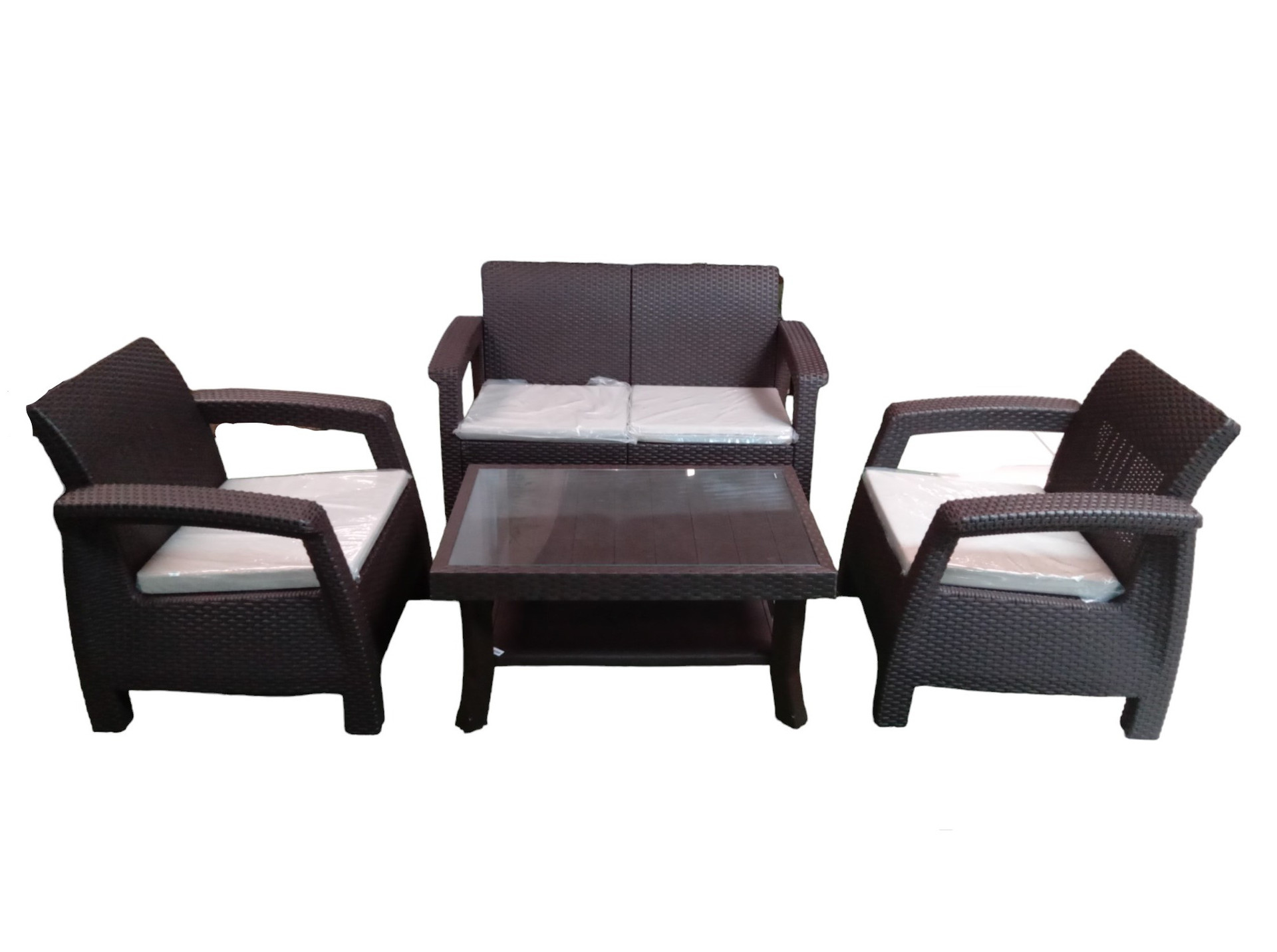 Nilkamal 2+1+1 Outdoor Sofa with Coffee Table