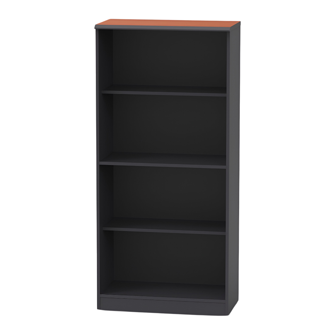 Acmi RV High Cabinet Open Shelves L798 x W420 x H1750mm Nyatoh Wood/Dark Grey #RV8006