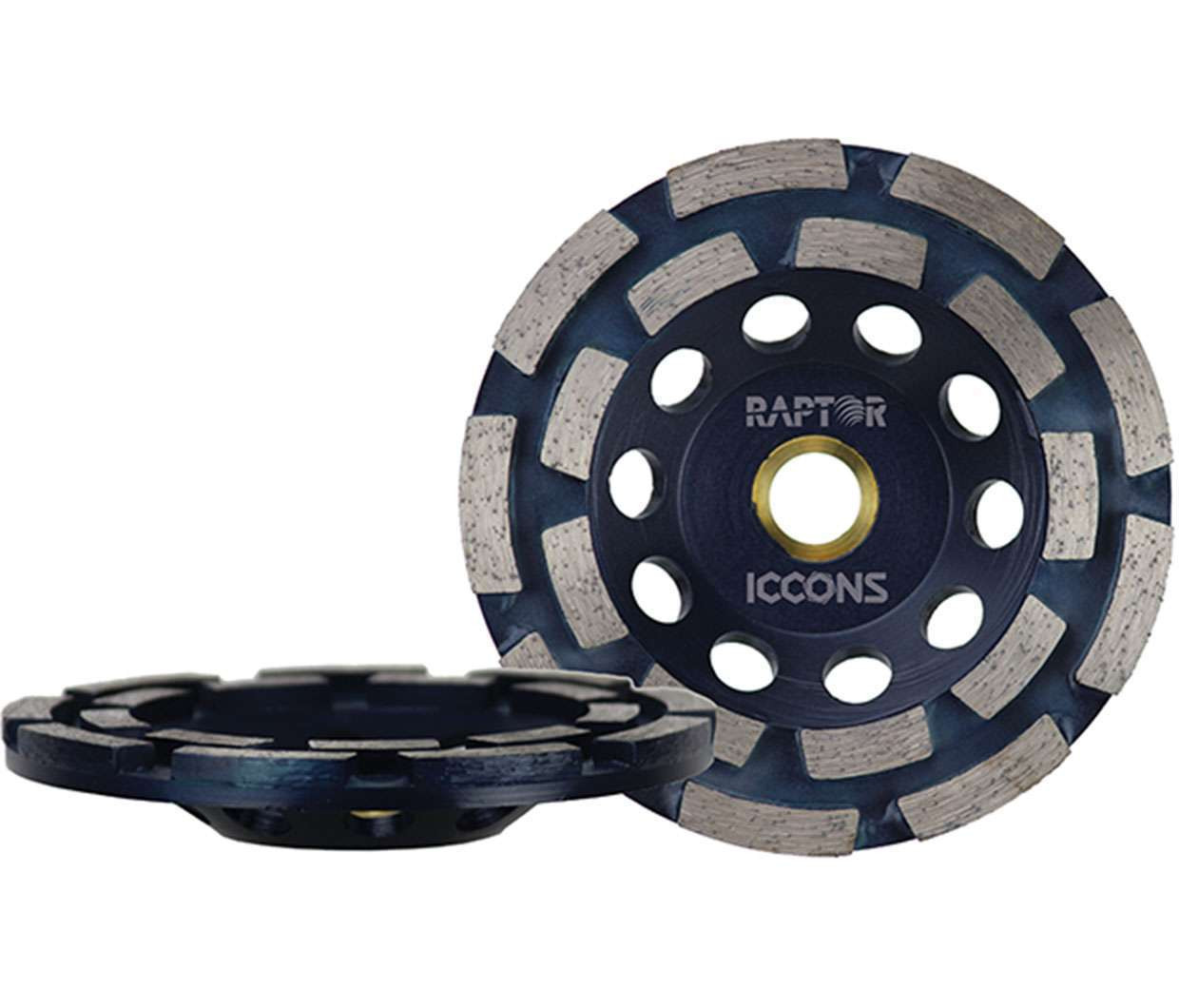 Iccons Ridgeback Double Row Concrete Grinding Cups 100mm Bore 16-22.2