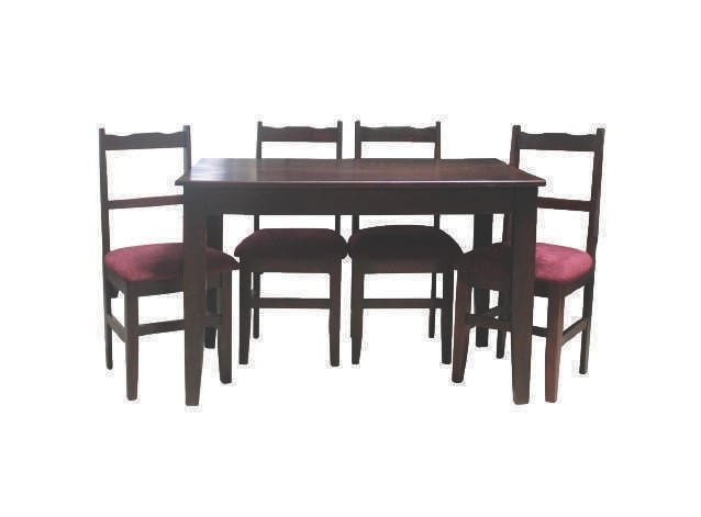 Webster Dining Set Dark Stain 5pc 120 x 77 x 760mm
