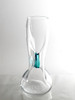 Time Tree Turquoise Color Ringed Turkish Glass Vase / Decanter