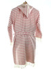 pink CHEVRON beachrobe bathrobe hooded