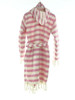CHEVRON kids hooded beachrobe bathrobe pink