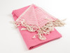 BASKET WEAVE Turkish Towel, Peshtemal, Pink