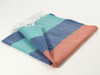 Carnival Turkish Hand Towel, Tea Towel, Headwrap, Turquoise-Navy-Orange