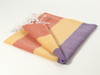Carnival Turkish Hand Towel, Tea Towel, Headwrap, Orange-Yellow-Purple