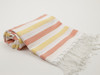 Dualis Turkish Towel, Peshtemal, Yellow-Orange