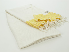 Herringbone Turkish Towel Yellow