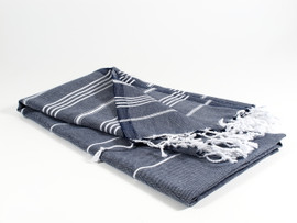 Classic Turkish Towel Peshtemal Navy