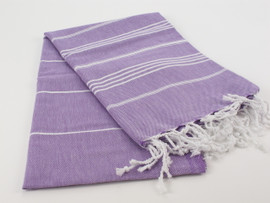 Classic Turkish Towel Peshtemal Purple