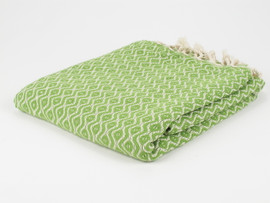 Teardrop Turkish Towel Peshtemal Green