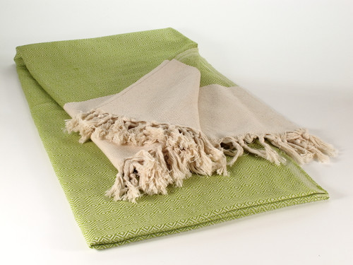 Diamond Throw Blanket Moss Green