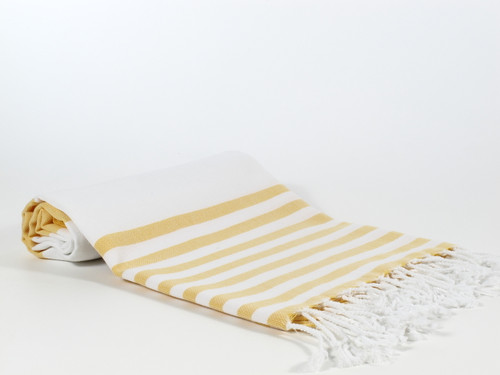 Lily Turkish Towel Peshtemal, Yellow