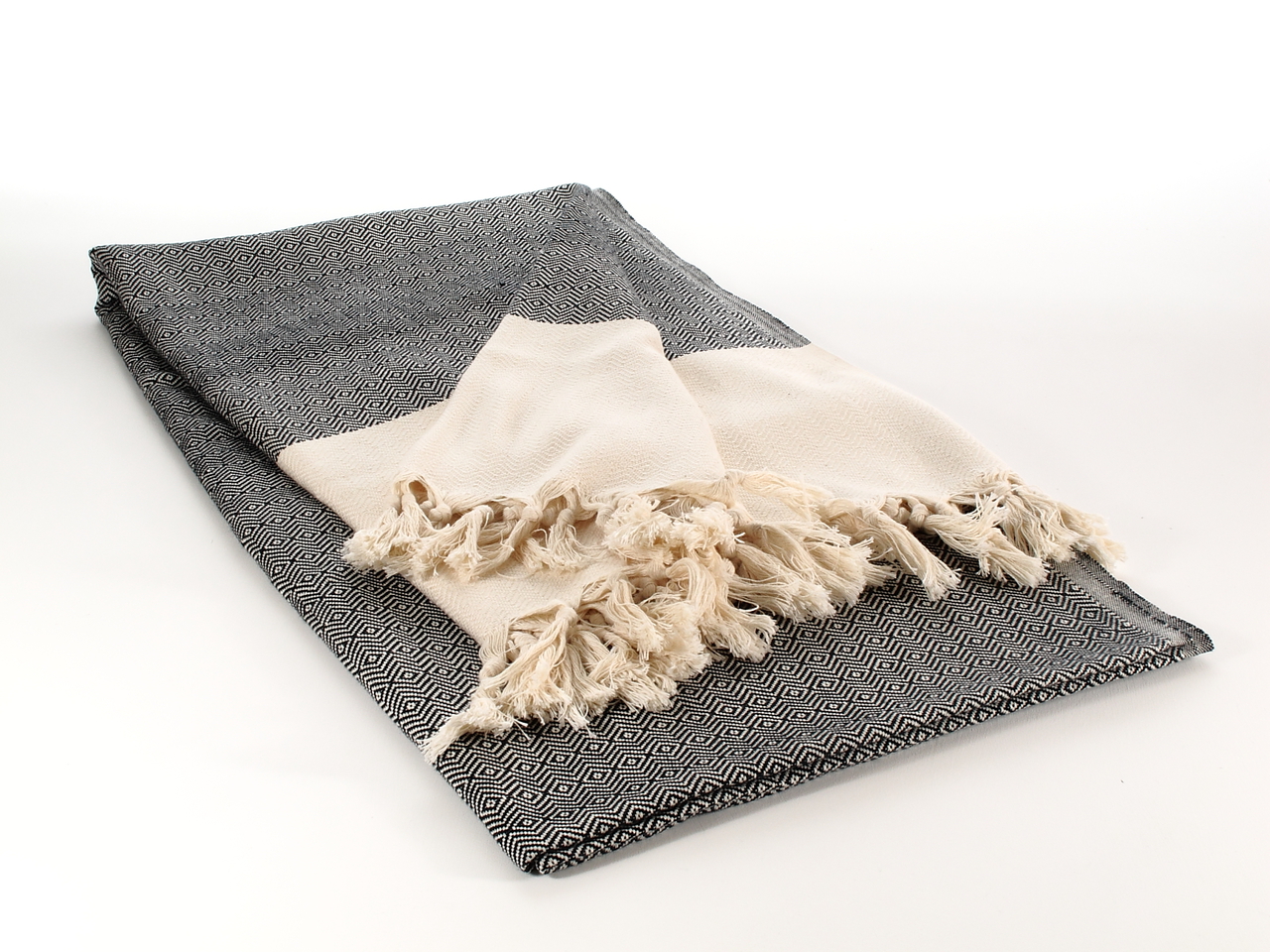 Diamond Throw, Blanket, Black panora