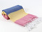 Carnival Turkish Towel Peshtemal Pink-Yellow-Navy