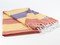 Carnival Turkish Towel Peshtemal Orange-Yellow-Purple