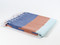 Carnival Turkish Towel Peshtemal Navy-Orange-Turquoise