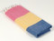 Carnival Kids Size Turkish Towel, Hand Towel, Pink-Yellow-Navy