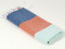 Carnival Kids Size Turkish Towel, Hand Towel, Navy-Orange-Turquoise