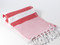 Coral Turkish Towel, Peshtemal, Red