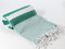 Coral Turkish Towel, Peshtemal, Green