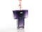 Time Tree Purple T Shape Turkish Glass Vase