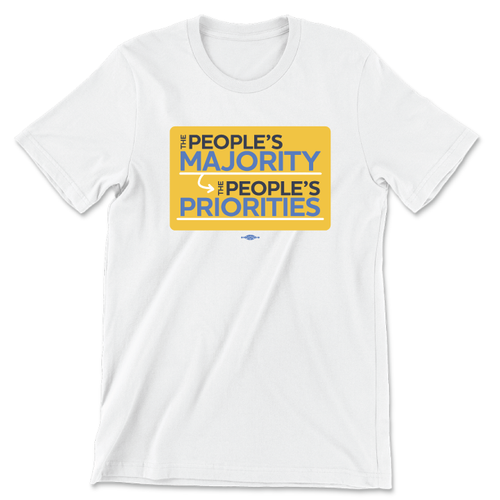 People's Priorities (Unisex White Tee)