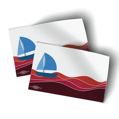 Little Blue Ship (4" x 2.5" Vinyl Sticker -- Pack of Two!) Little Blue Ship (4" x 2.5" Vinyl Sticker -- Pack of Two!)