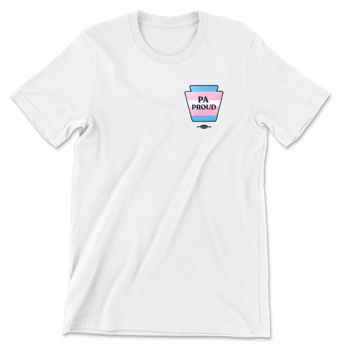 PA Proud - Trans Pride (Unisex White Tee)