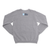 Little Blue Ship - Text (Dark Ash Crewneck Sweater)
