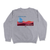 Little Blue Ship - Text (Dark Ash Crewneck Sweater)