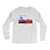 Little Blue Ship - Text (White Long-Sleeve Tee)
