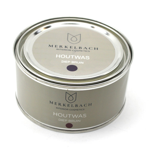Merkelbach houtwas diep bruin 375 ml