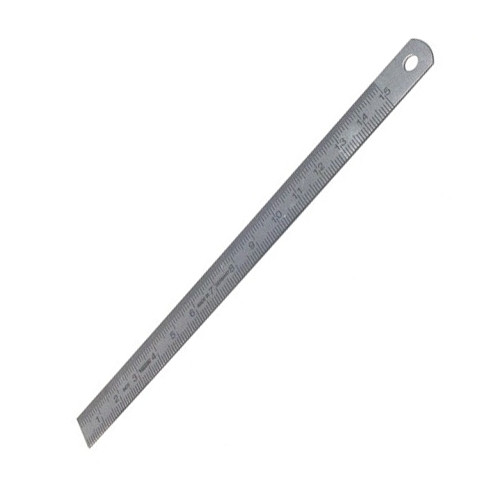 Rvs verenstalen liniaal smal 150 mm
