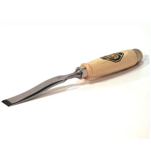 Kirschen gebogen steekbeitel met vlak heft 20 mm