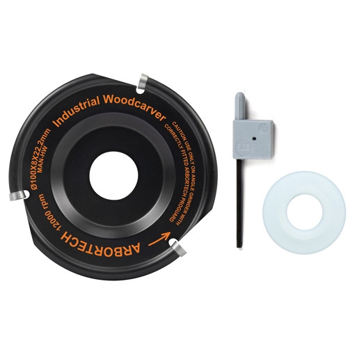Arbortech Industrial Woodcarver Ø 100 mm 3 tungsten carbide tanden