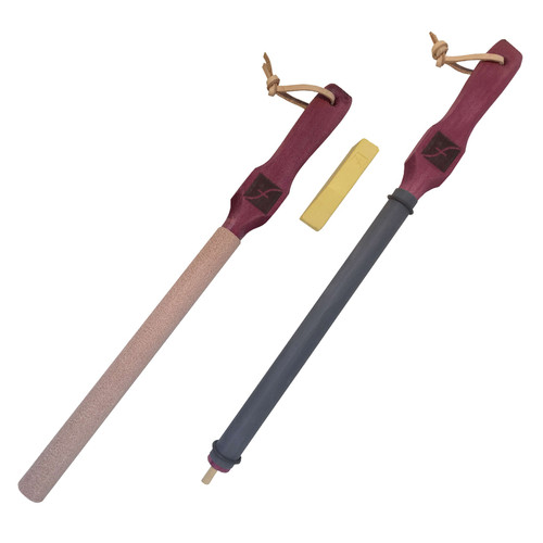 Flexcut PW19 set rond wetleer, schuurpapierhouder en polijstpasta
