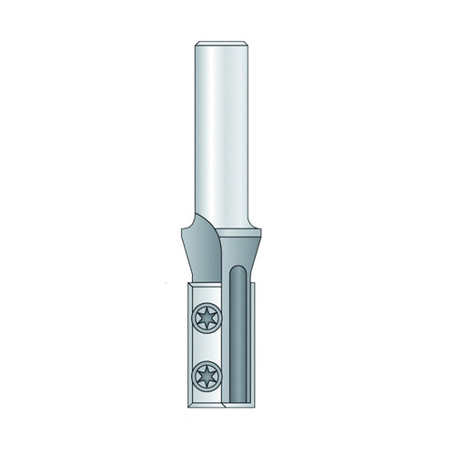 Hm 434-8 groeffrees Ø 18 x 30 mm met wisselmessen (schacht 8 mm)