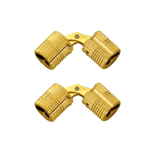 Inboorscharnier Ø 12 mm messing, 2 stuks
