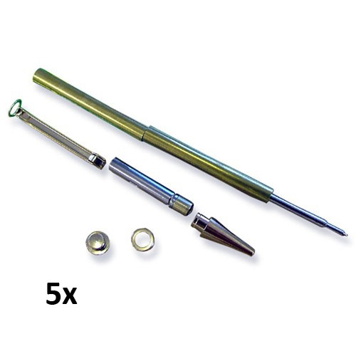 Pen goud 7 mm, 5 stuks