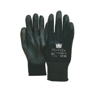 Dunne werkhandschoenen met easy grip nylon zwart