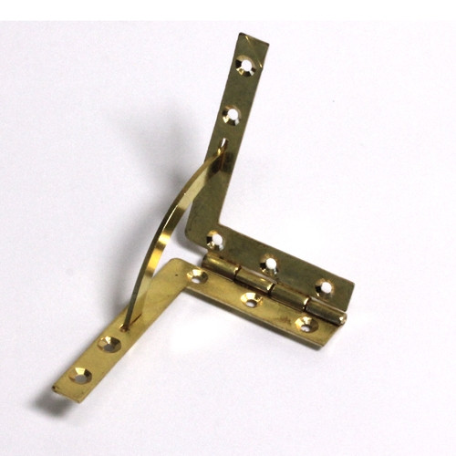 Quadrant scharnier met/zonder begrenzing 37 x 45 mm messing