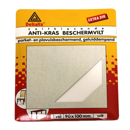 Anti-kras vilt vierkant wit 90 x 100 mm