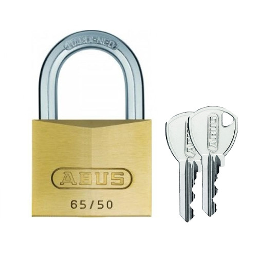 Abus messing hangslot 65/50 met twee sleutels - Gelijksluitend