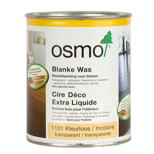 Osmo blanke was 1101 kleurloos zijdemat 750 ml 2500 ml